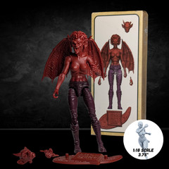 Vitruvian H.A.C.K.S. Fantasy Character Blanks Hellfire Red Female Demon 1:18