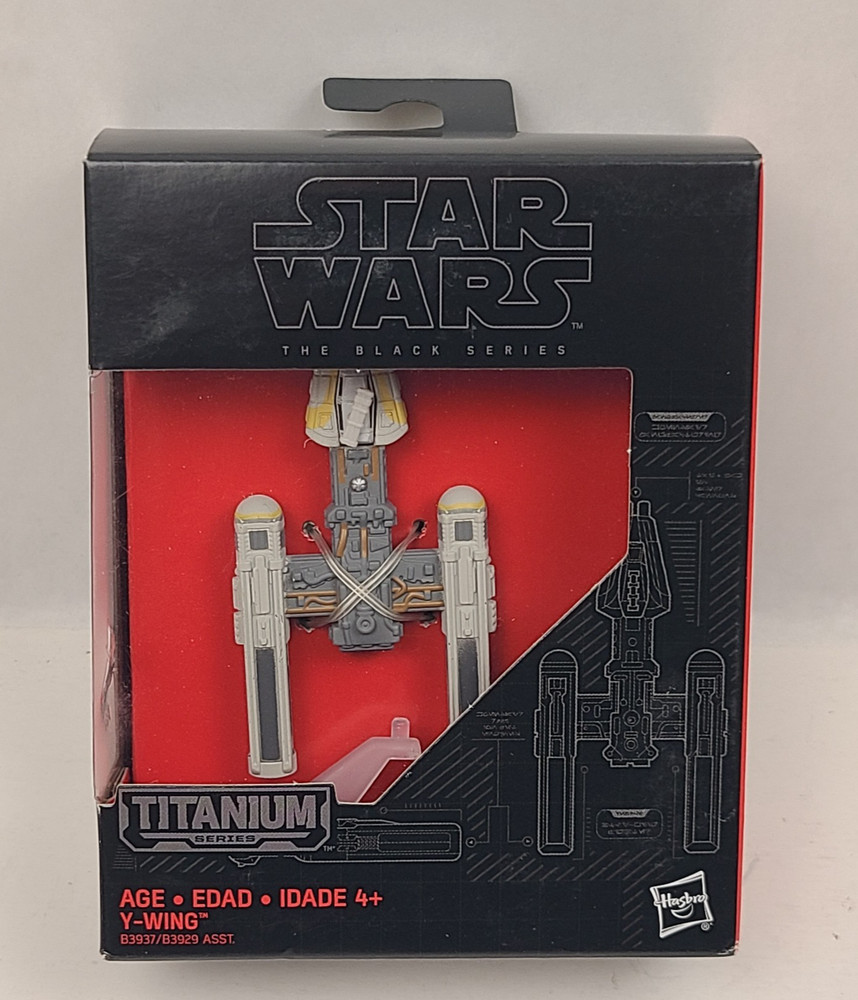 Star Wars Black Series Titanium Y-Wing Ship Vehicle 3″ Figure 08 Hasbro 2015 New