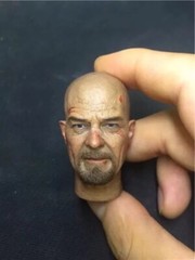 1/6 Scale Wounded Bryan Cranston Mr. White Head Carving Sculpt Model Toys