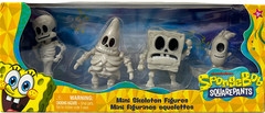 SpongeBob Mini Skeleton Figures 4 Pack Squidward Plankton Patrick SpongeBob NEW