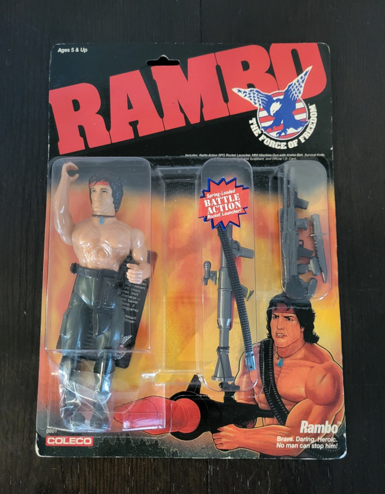 Rambo 1986 RAMBO Coleco Force of Freedom Vintage NEW Sealed NO FACE FADING