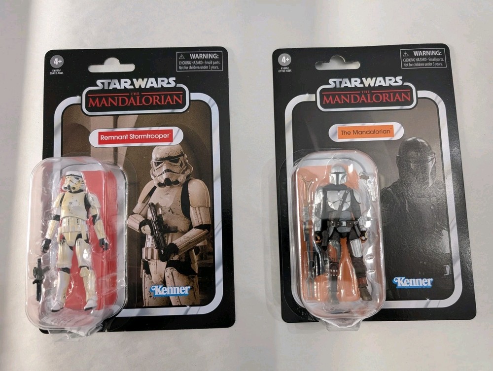 STAR WARS THE VINTAGE COLLECTION VC181 Mandalorian & VC165 Remnant Stormtrooper