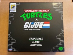 SDCC 2026 TMNT × G.I. Joe Snake Eyes × Leonardo Figure Set UCC In Hand