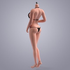 USA 1:6 Female Normal Skin Large Bust Breast 12in Flexible Seamless Figure Body