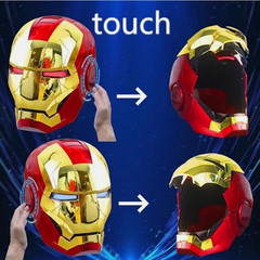 New Iron Man Gold MK5 Helmet Electronic Voice Activated Open&Close Mask Autoking