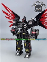 Quantum Heroes Dinoster Guardians Metatron Alpha Transformer Robot Figure Black