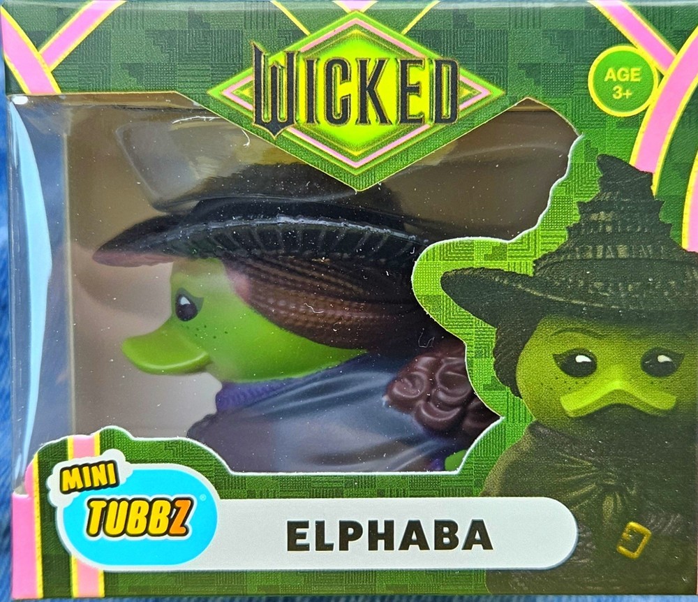 Mini Tubbz – Elphaba – Wicked – Rubber Duck – Approx 2″ High