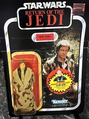 VINTAGE KENNER STAR WARS 1983 ROTJ HAN SOLO TRENCH COAT MOC 77-A BACK UNPUNCHED