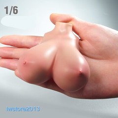 1:6 Suntan Normal Breast Bust Cover Model F 12” Female TBL Action Figure Body