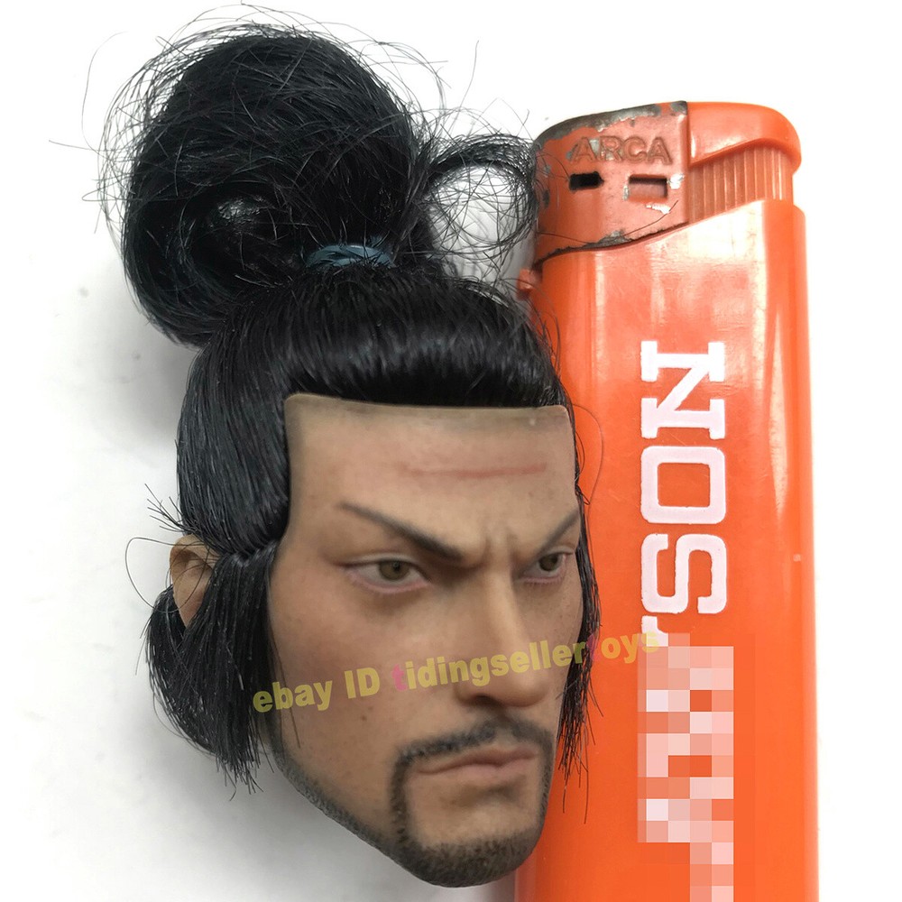 Wolfking 1/6 Miyamoto Musashi Rooted Hair Head Sculpt For 12” Action Figure