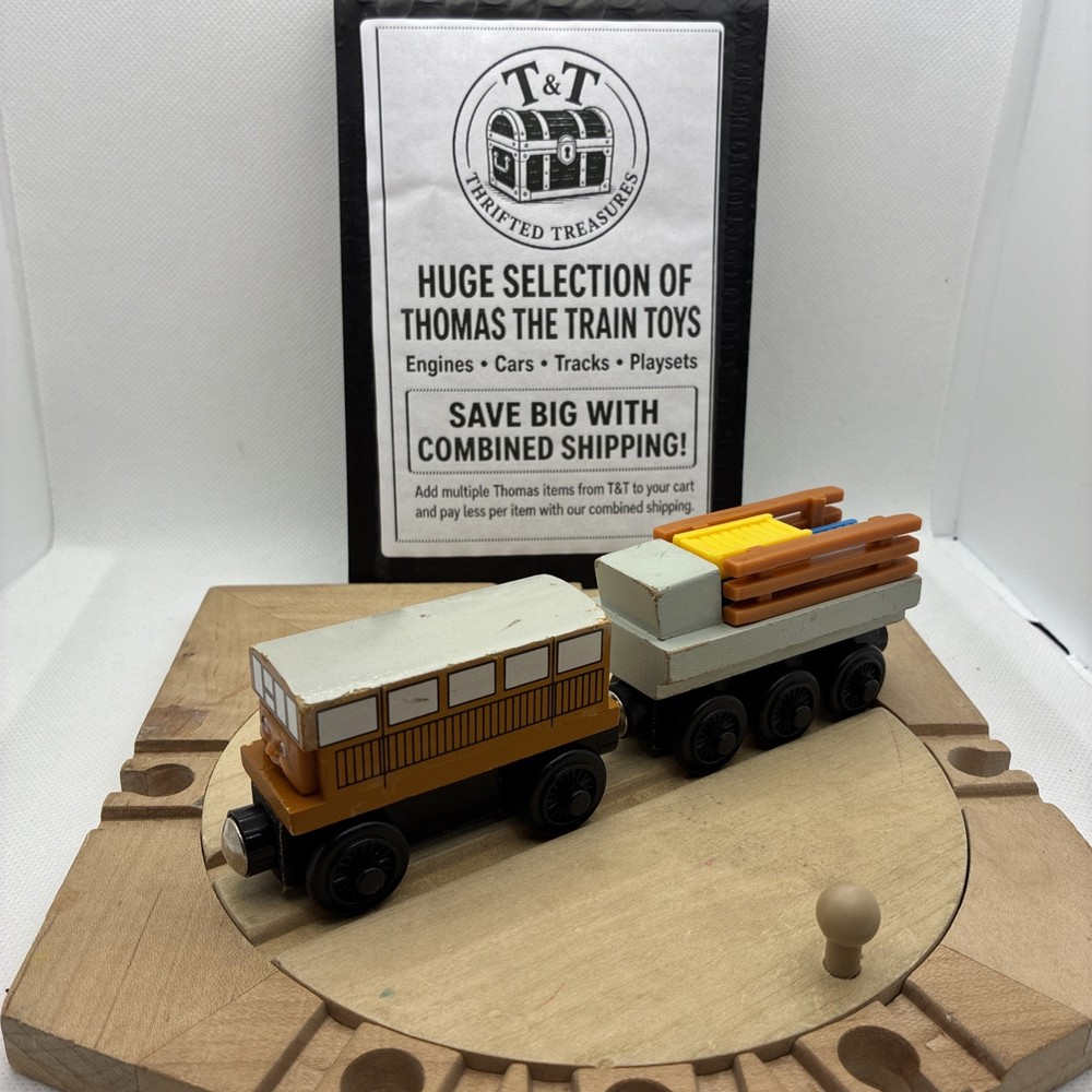 Thomas the Train Catherine Tank Engine Wooden Railway & Tender VTG 1999 Allcroft