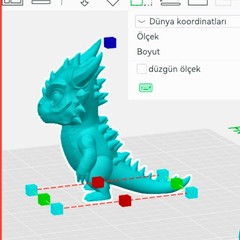 Frostbound Whelp Baby Dragon 3D Printed Figurine Wingless Ice Drake PLA