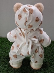 Get A Hug Co. 12 inch Fully Jointed Teddy Bear Plush Baby Outfit Bib Shoes NWOT