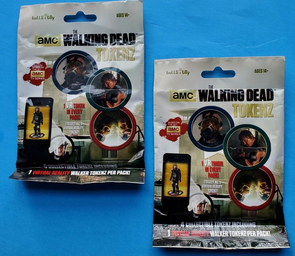2014 AMC The Walking Dead Factory Sealed TOKENZ bulls i toys 2-Packs 5 Tokenz/PK