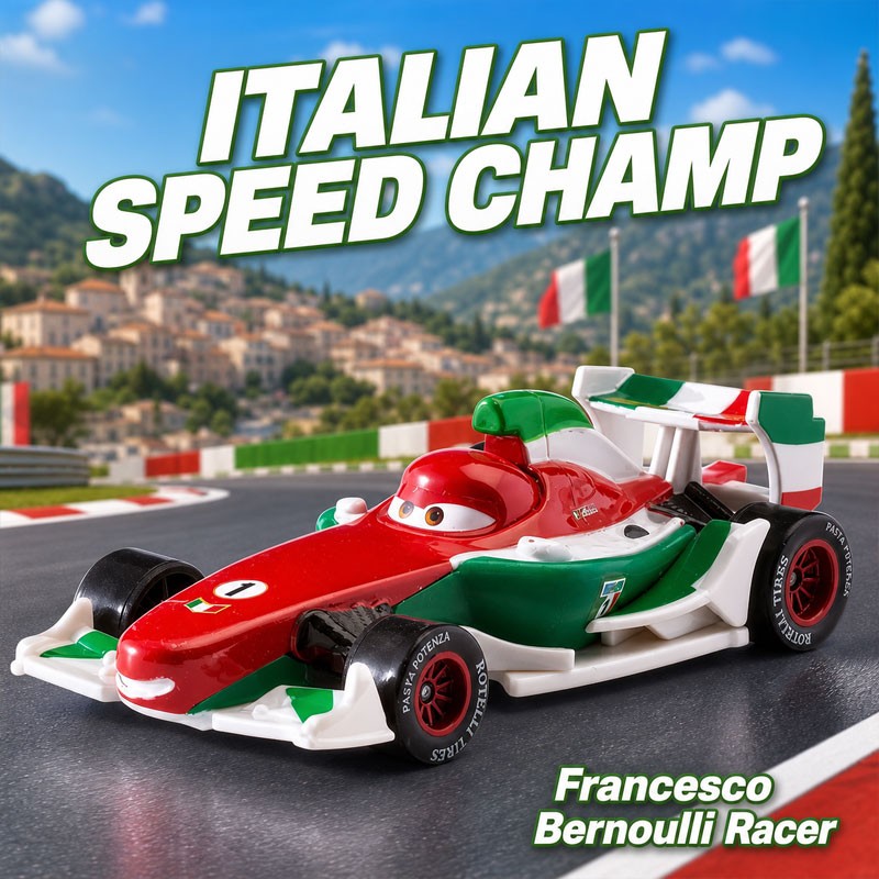 Pixar Cars 2 Movie Italian Racer Francesco Bernoulli 1:55 Diecast Model Toy Car