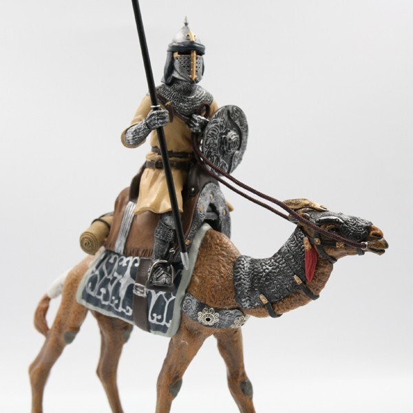 Vintage 1/18 Arab Camel Cavalry Medieval Crusader Knights Soldier Figure Model