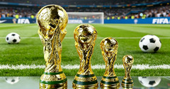 FIFA World Cup Trophy Replica Resin Soccer Football Fans Gift Multiple Sizes