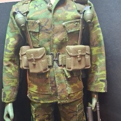 Vietnam War Action Figure w Camo Uniform Clothes Rifle & Backpack Gear 12 in
