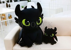How To Train Your Dragon 3 Sitting Toothless Plush Doll 60cm Cute-100% Authentic