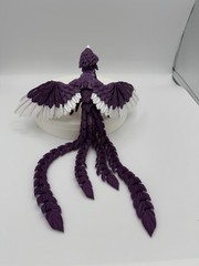 3D Printed 1 Pack Phoenix Animals 14.5” Purple Luminous Articulated Toy Gift