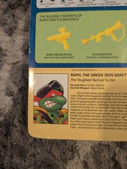 TMNT Raph, Green Teen Beret 1991 Unpunched MOC MOSC 5152 Ninja Turtles Playmates