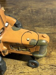 RARE Disney Pixar Cars Chewall Tractor Pull Back and Tip 4 IN Working sound/eyes