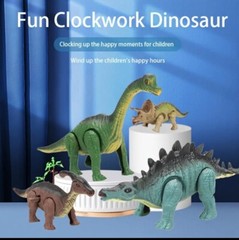 Dinosaur Toy Playset Mechanical Walking Figures Set Boxed No Batteries needed
