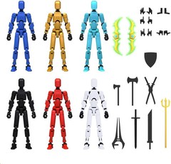 MerryXD 6 Pack Assembly Completed T13 3D Action Figure,Dummy Nova Titan Lucky 13