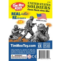 TimMee Plastic Army Men – Gray 48pc Toy Soldier Figures – Made in USA