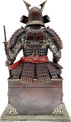Japanese Samurai Warrior Figurine – Red Gold Decor^-