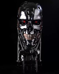 The Terminator T2 Arnold T800 1:1 Life-size Bust Endoskeleton Resin Statue gift