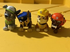 Paw Patrol Mixed Figures Lot Of 4 Pups Dogs : Rocky- Rubble – Zuma – Chase 2”