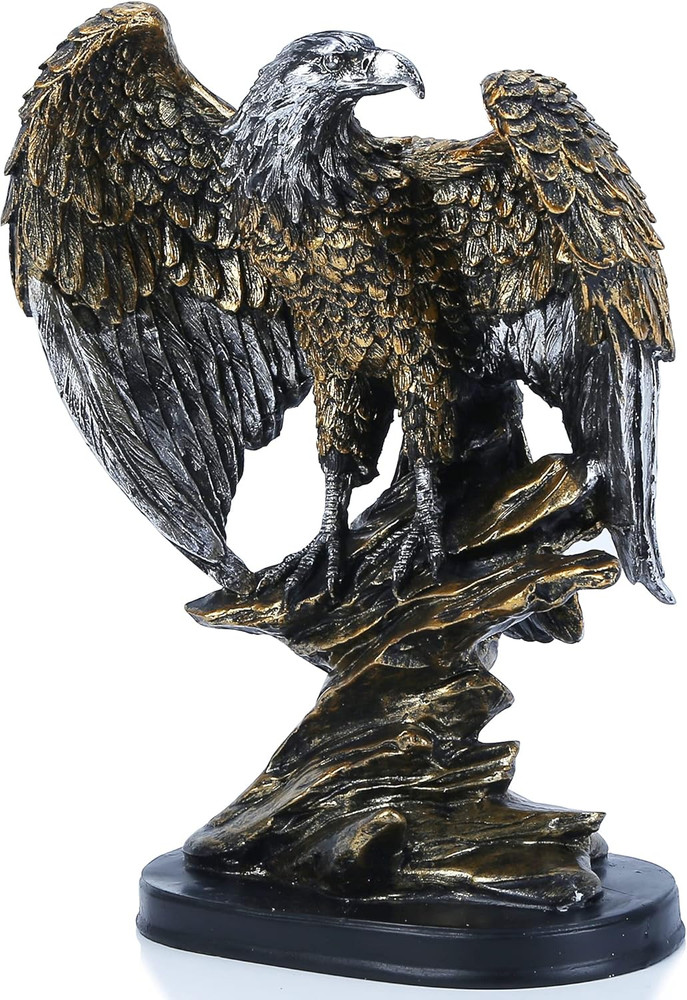10″ Patriotic Eagle Statue Antique Bronze Finish American Home Office Decor 🦅