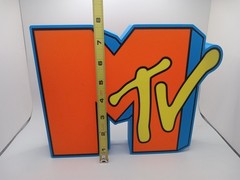 Retro 1980s style MTV Music TV Mtv lightbox sign retro logo light box
