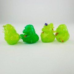 Ghostbusters Ecto Minis Slimer 4 Translucent 1 Solid 1.5″ Mattel Classic Series