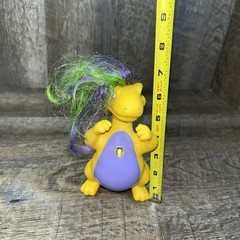 VTG 1993 Darlin’ Dinos Bronte Yellow Purple Time For Bed Dressy Dinos 7”