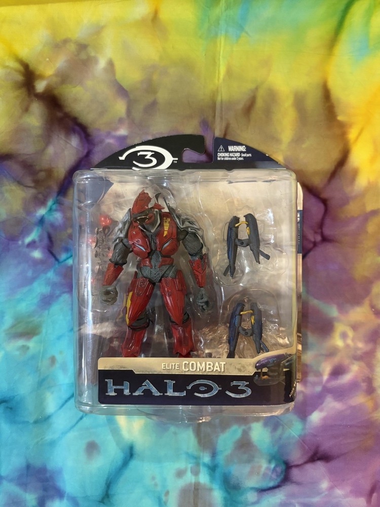 McFARLANE TOYS HALO 3 SERIES 3 EXCLUSIVE RED SILVER ELITE COMBAT NIB OCEC