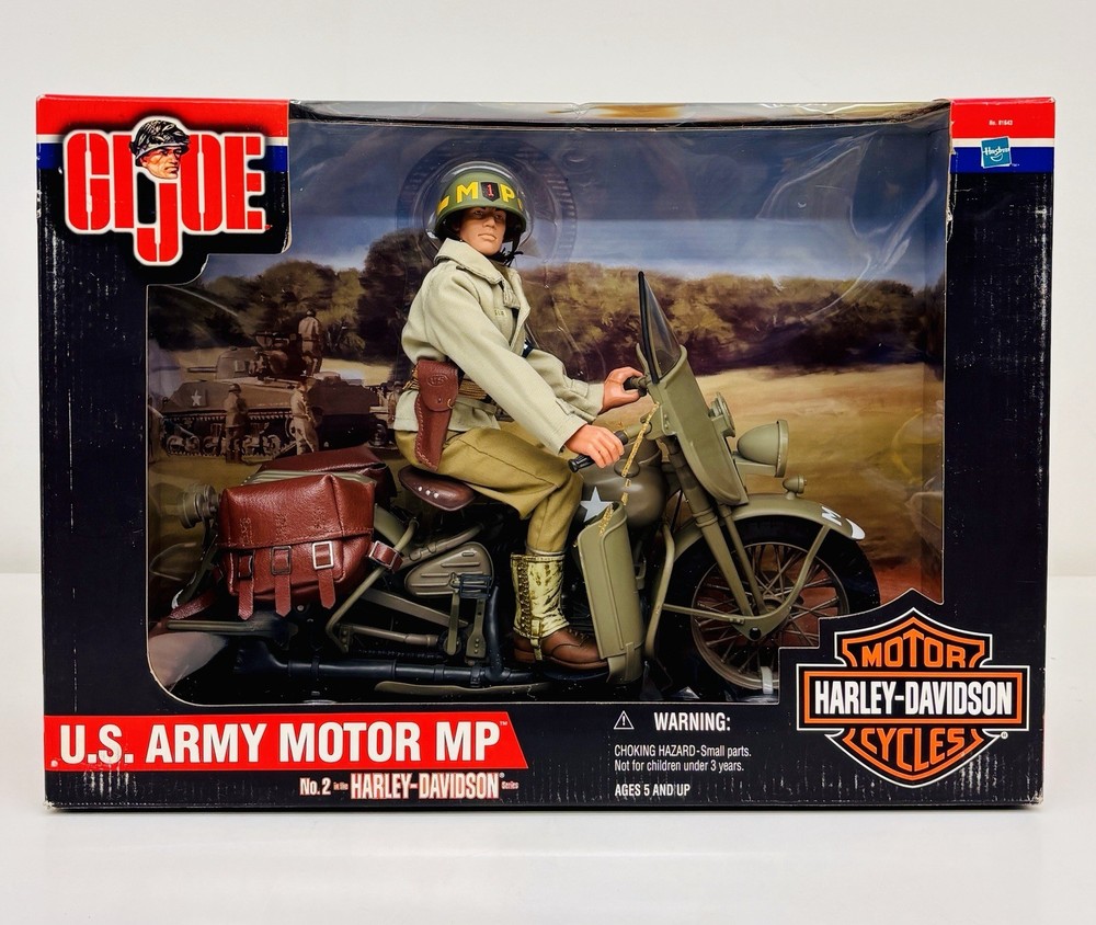 GI Joe US Army Motor MP Harley Davidson No. 2 Motorcycle 12″ 81643 New Sealed