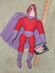 Lot of 4 X-Men Marvel Kellytoy Wolverine Magneto Captain Cyclops Plush Dolls Toy
