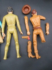 1960s Marx Jane Johnny West Stuart the Silver Knight Cowboy Western Dolls