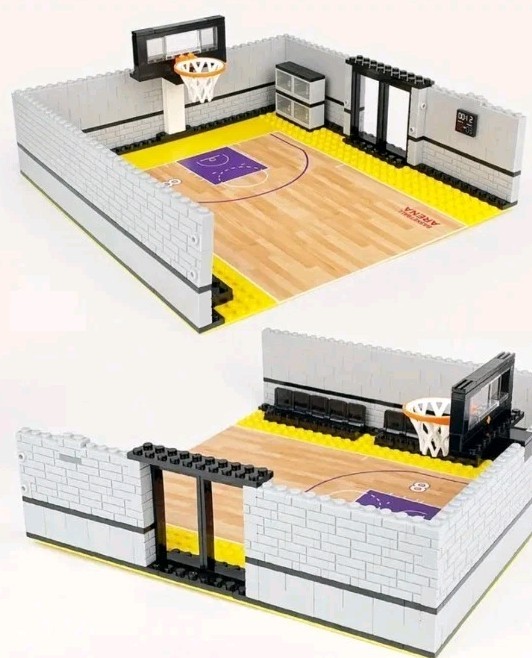 Basketball Court Gym Floor Building Block Kit Brand Compatible 337 Pieces
