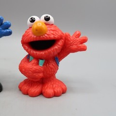 Sesame Street 2010 Hasbro 3” Figures Lot Big Bird Guitar Groover Fireman Elmo