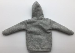 1/6 scale Man Zip Hoodie grey for 12″ figure hot toys Phicen worldbox ❶USA❶