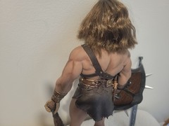 Warrior/Barbarian Action Figure w/ Sword, Shield, Dagger Alt Head & Hands