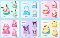 Sanrio Characters Eye-Catching Bag Moetch Mini Bean Figure Blind Bag Kuromi New