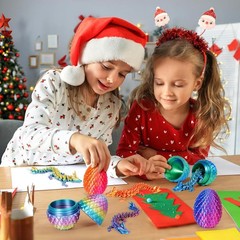 Articulated 3D Printed Dragon Fidget Toys – 4-Piece Set for Imaginative Play