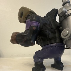 Street Shark Action Figure w/ Backpack Jetpack Tank & Gun (Black/Purple/Silver)