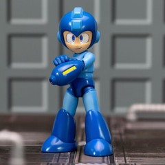 4″ MEGA MAN figure JADA TOYS capcom ROCKMAN megaman 1:12 SCALE w/ BUSTER + STAND