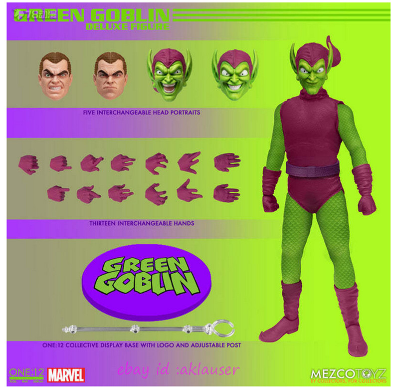 Mezco Toyz 1/12 Marvel Green Goblin Deluxe Edition Action Figure Toy Model