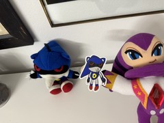 HOMEMADE Sonic the Fighters Hedgehog Metal Sonic Plush Hue Hue Hue 1995 w/ Art